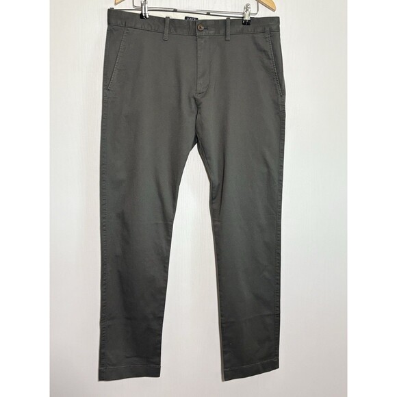J. Crew Factory Pants Mens 35 32 Slim-fit Flex Chino Gray New Flat Front Preppy - Picture 10 of 16